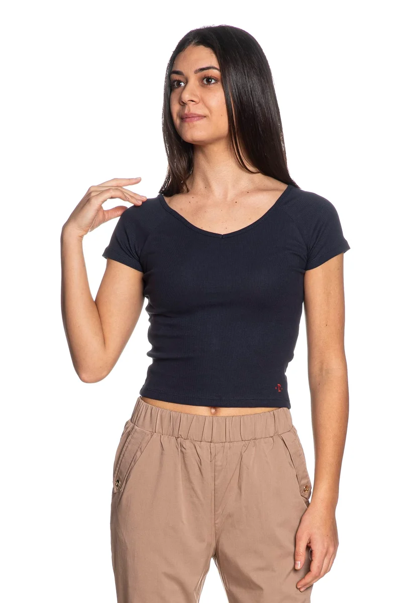 T Shirt Tiffosi Teens Teixeira Da Donna Blu Navy