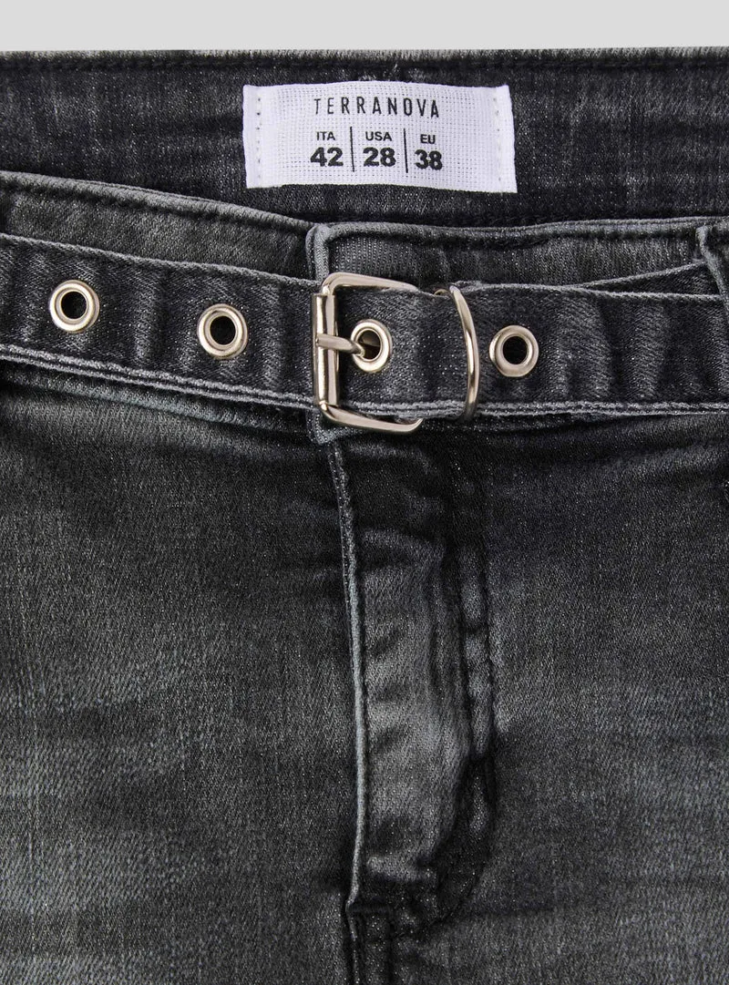 Shorts jeans con cintura