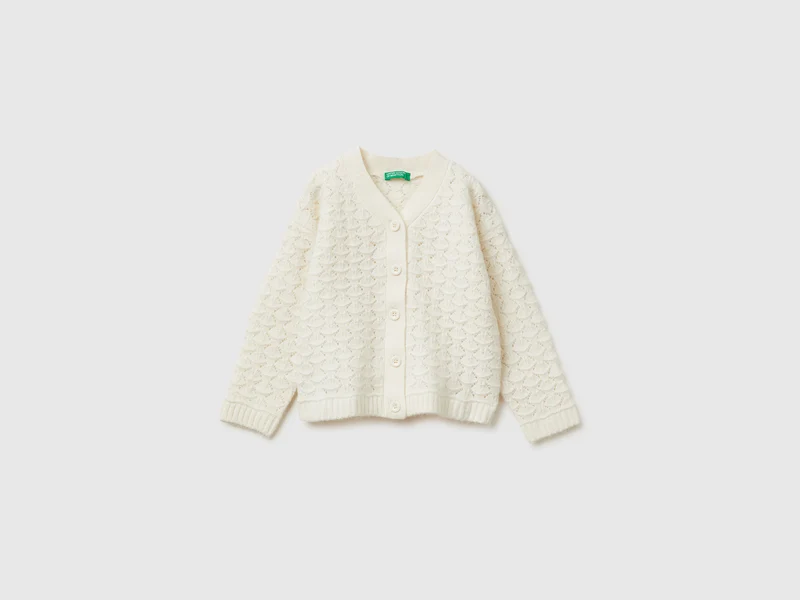 Cardigan in misto lana stretch