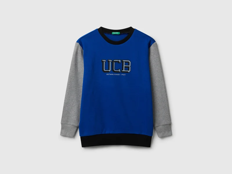 Felpa con logo in cotone