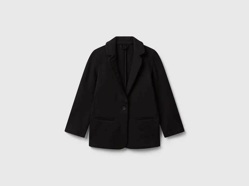 Blazer in misto viscosa stretch
