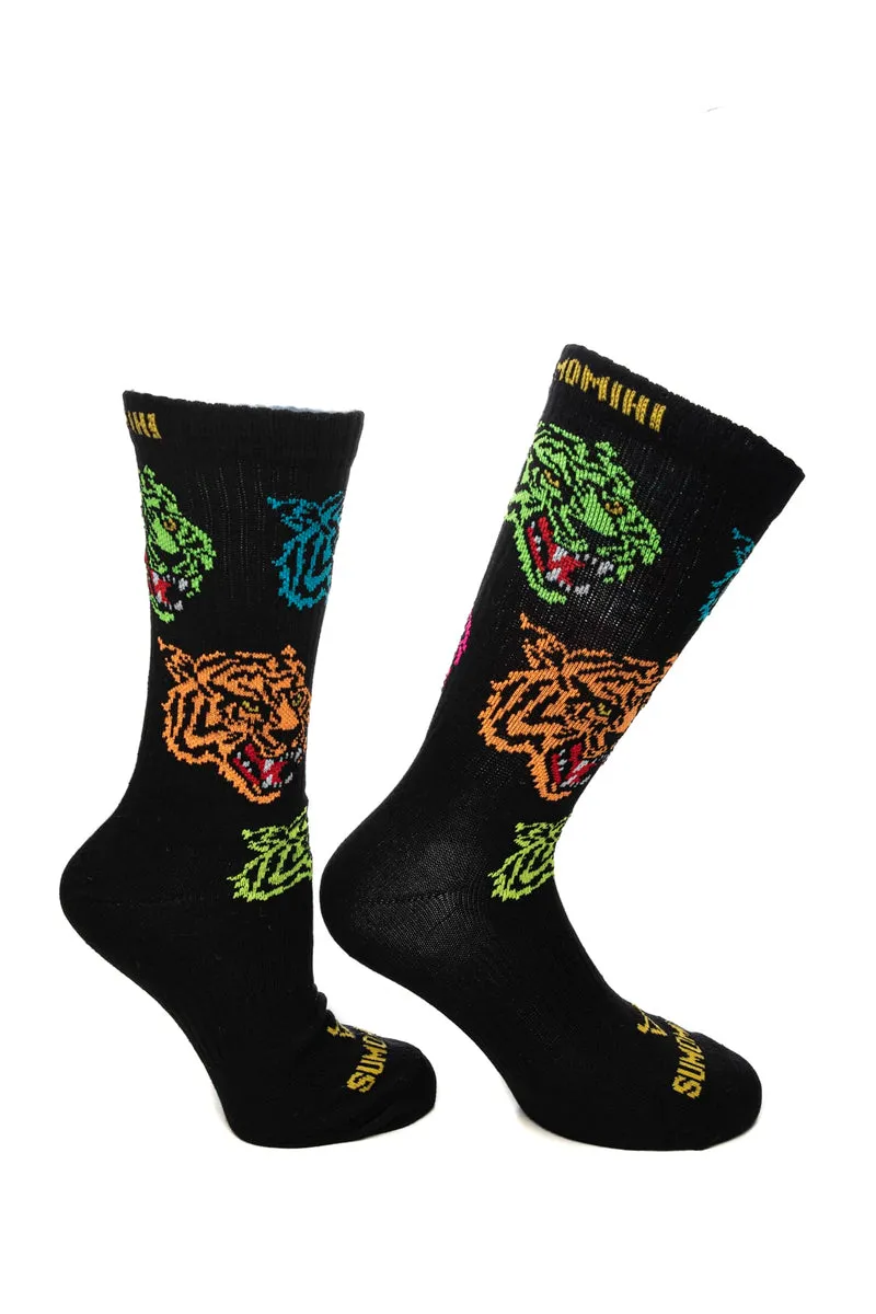 Calzino Sumomihi Tigers Sock Unisex Nero In Filato