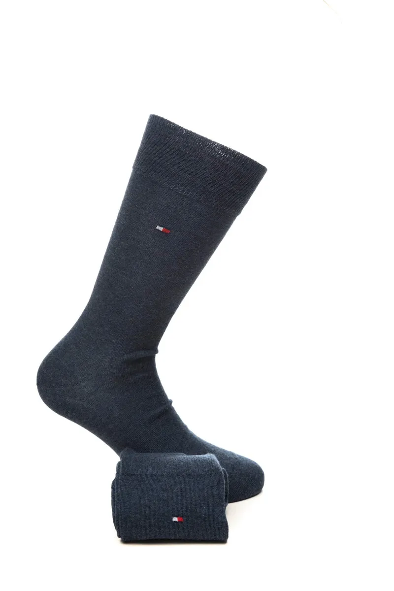 Calzini Corti Tommy Hilfiger Set 2 Pack Classic Da Uomo Blu Denim In Filato Di Misto Cotone