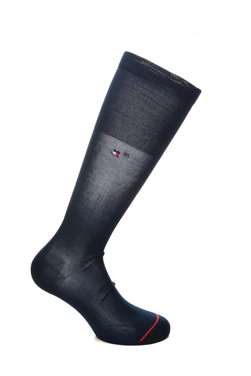 Calzino Lungo Tommy Hilfiger Mercerized Knee Hi Da Uomo Blu In Filato Di Cotone