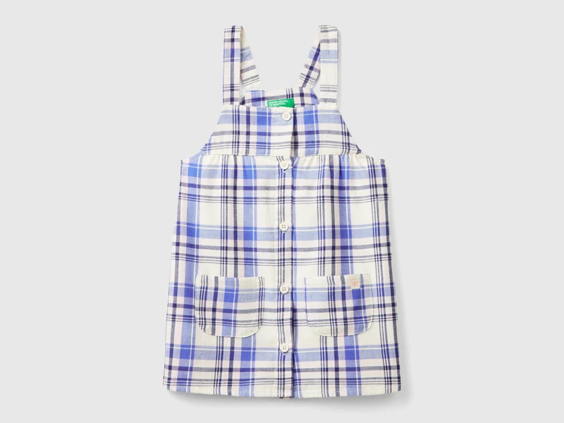Vestito salopette tartan