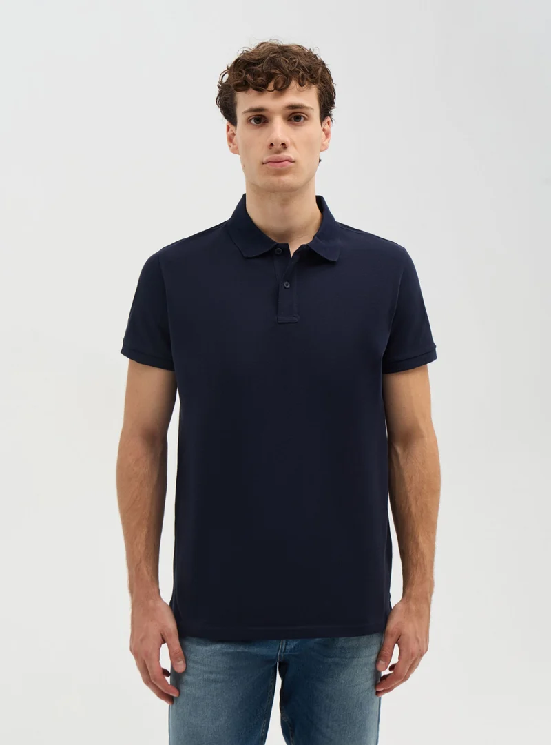 T-shirt polo a tinta unita