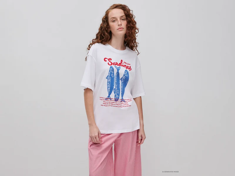 T-shirt over fit con stampa