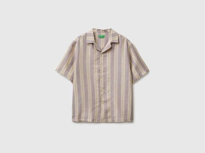 Camicia manica corta 100% lino