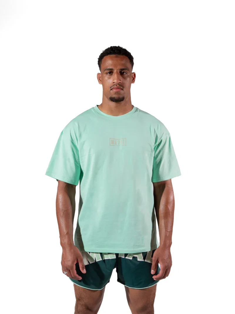 T-Shirt in Cotone Metal Boxe Deep Waters