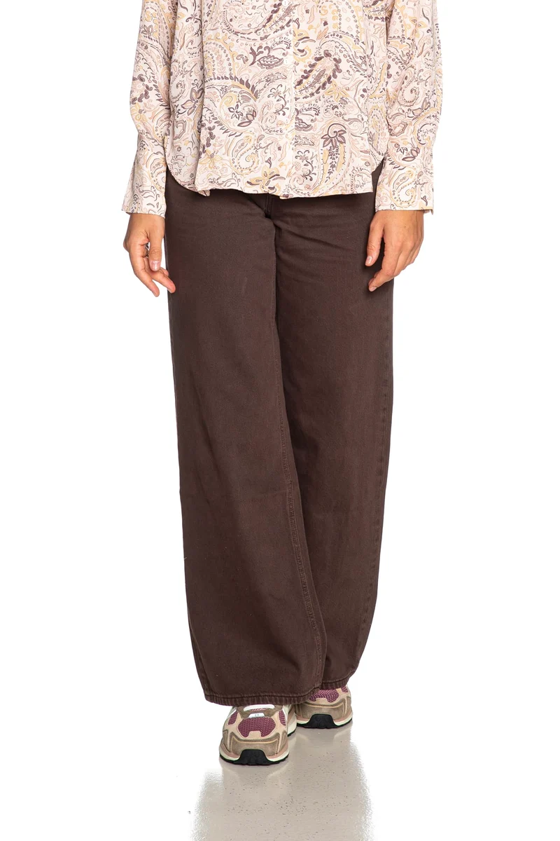 Jeans Tiffosi Celine Wide Da Donna Denim Marrone Cacao