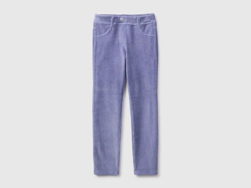 Pantaloni super skinny in ciniglia