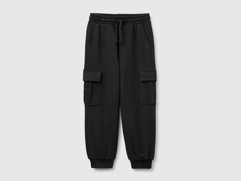Pantaloni cargo in felpa