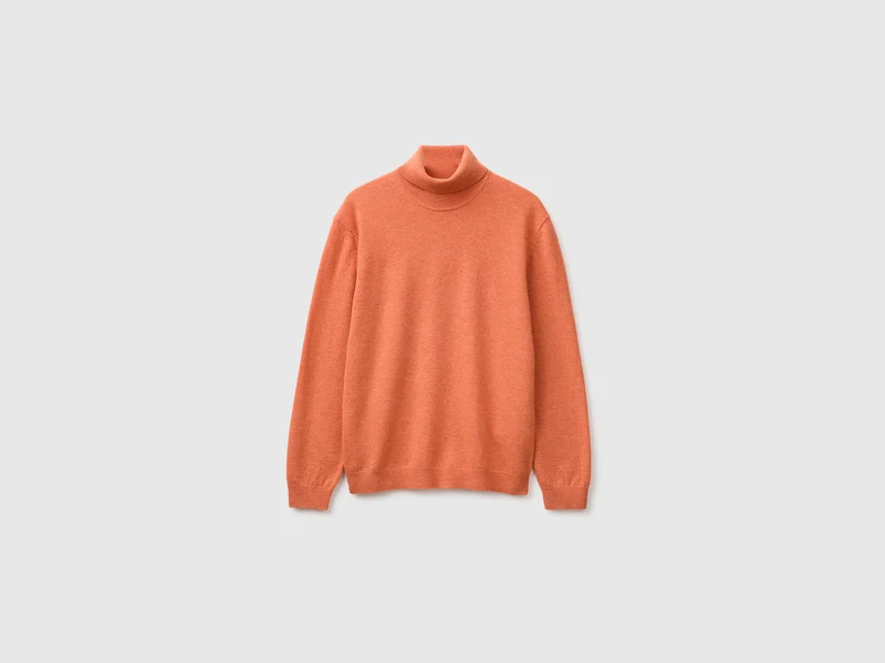 Dolcevita arancione in pura lana Merino