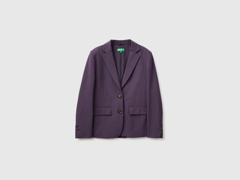 Blazer gessato comfort fit