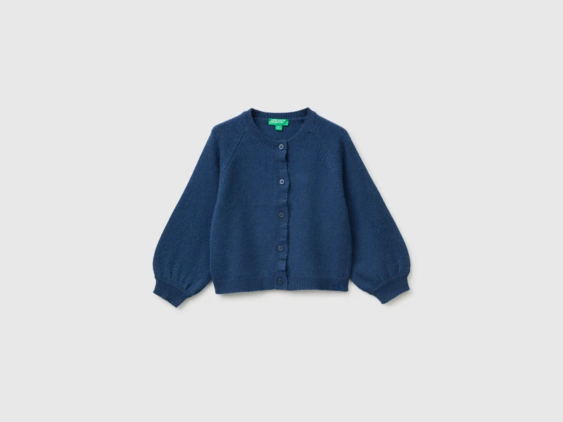 Cardigan girocollo con bottoni