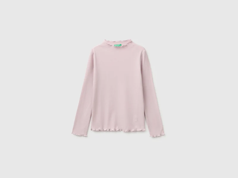 T-shirt lupetto in caldo misto cotone