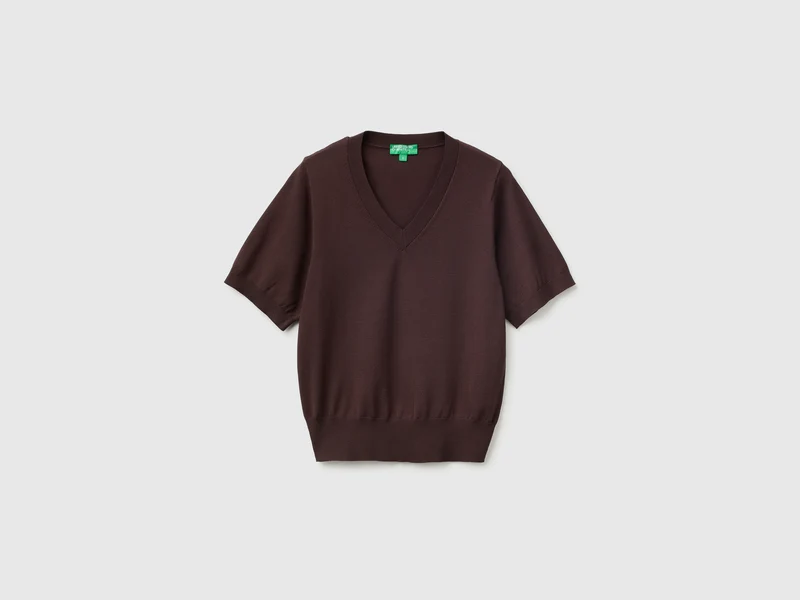 Maglia tricot a manica corta