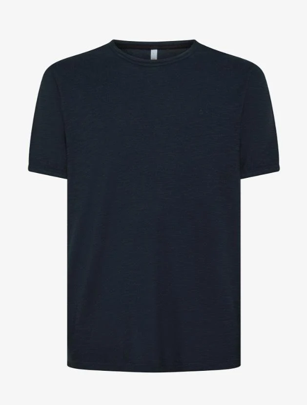 art. t35118: t-shirt round bottomjersey in cotone, maniche corte, girocollo con interno collo floreale