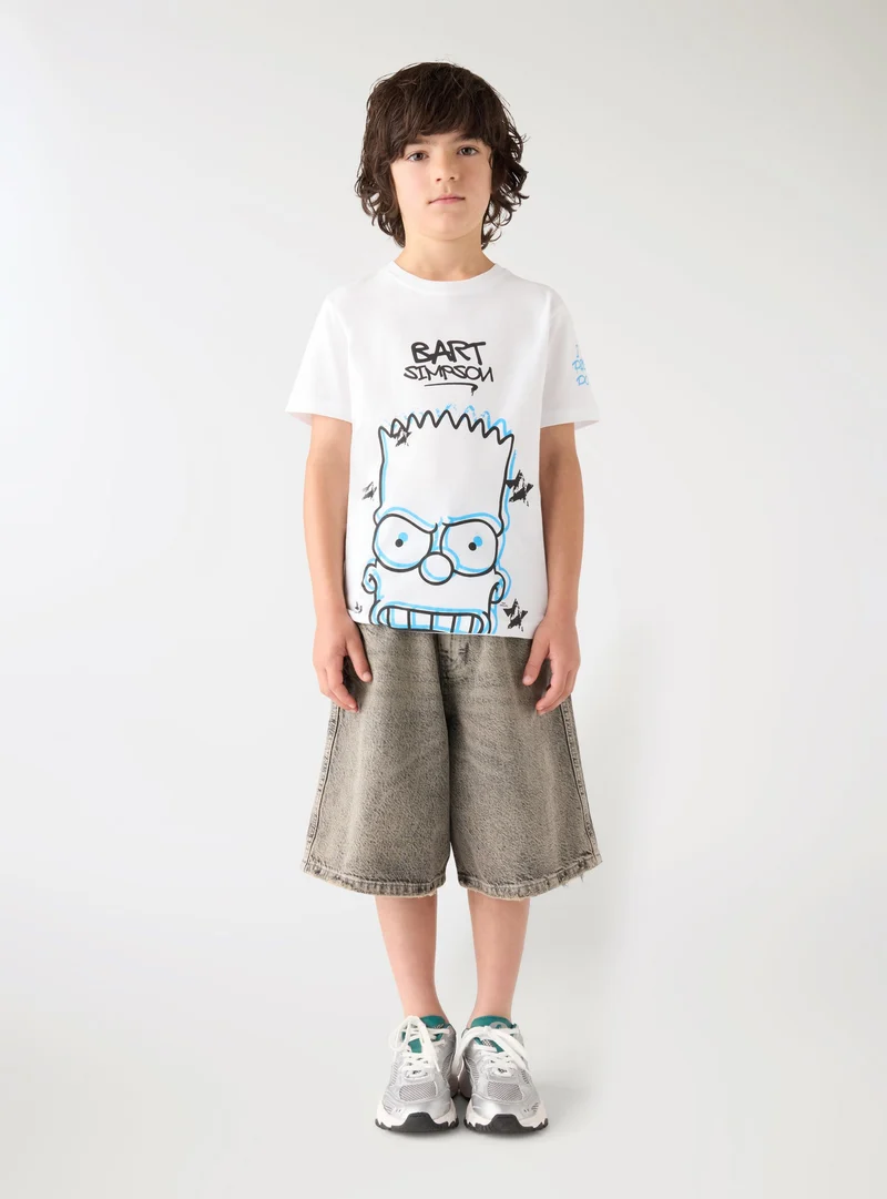 T-shirt con stampa Bart Simpson