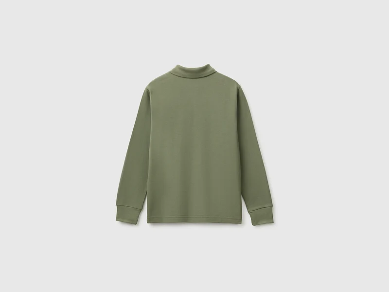 Polo manica lunga in cotone bio