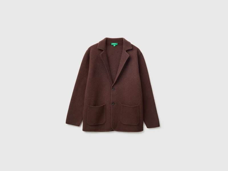 Blazer 100% lana cotta