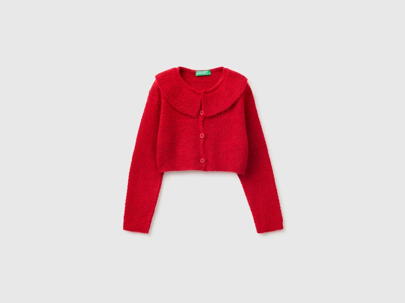 Cardigan con colletto ampio