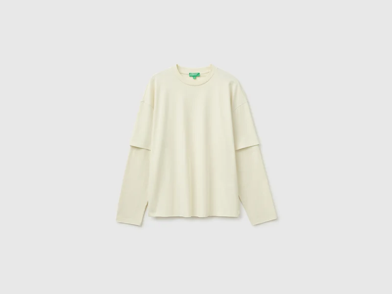 T-shirt con doppia manica 100% cotone