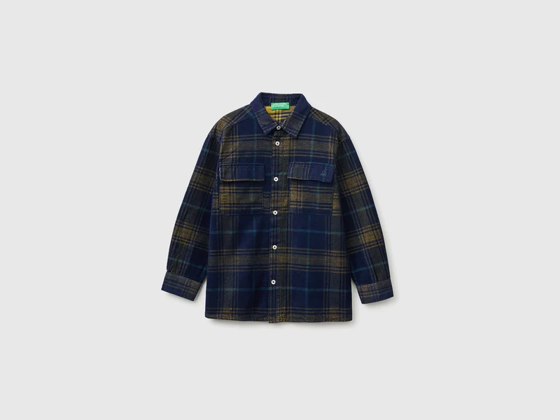 Camicia tartan in velluto