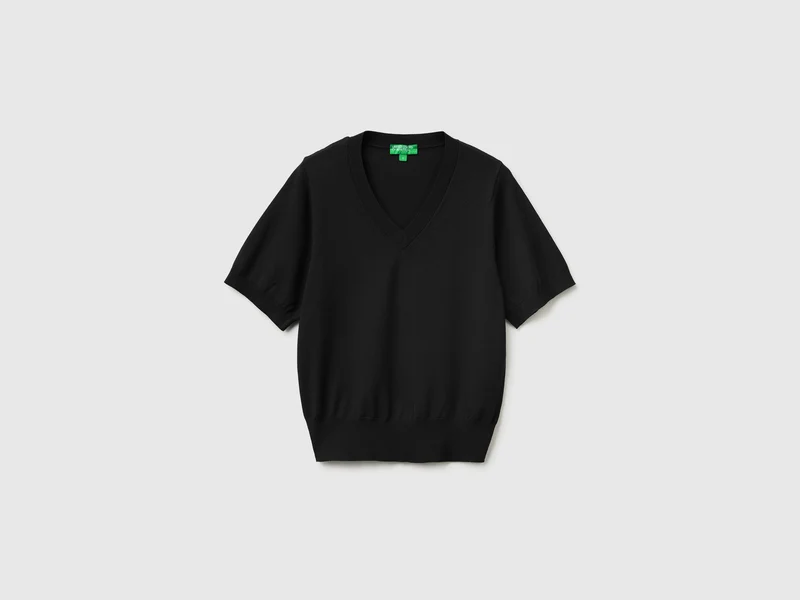 Maglia tricot a manica corta