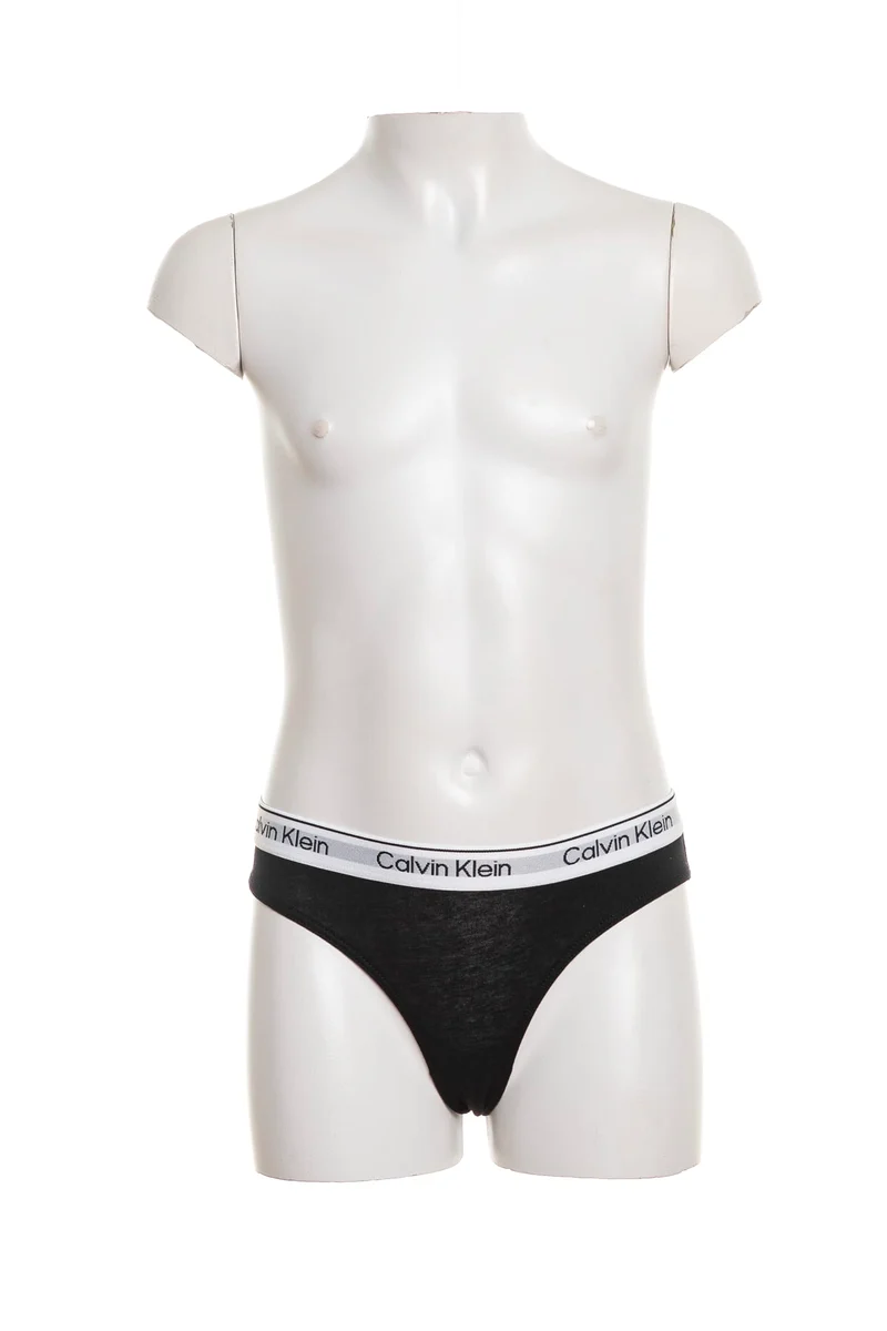 Set Slip Calvin Klein Bikini 2 Pack Da Bambina Bianco Nero In Cotone Stretch