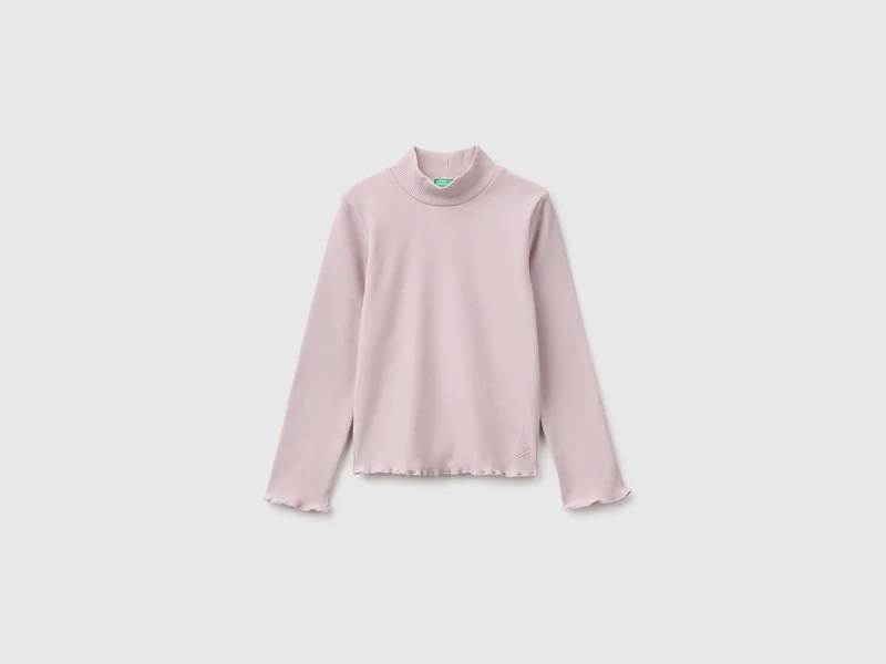 T-shirt lupetto in caldo misto cotone