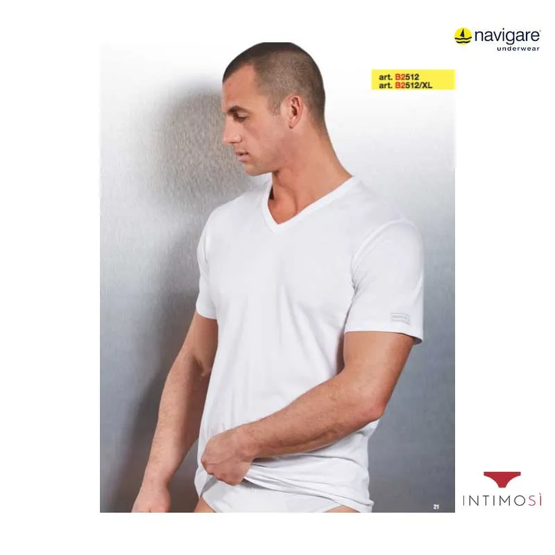 Maglietta intima jersey cotone scollo V Conf. 3 Pz | Navigare 512
