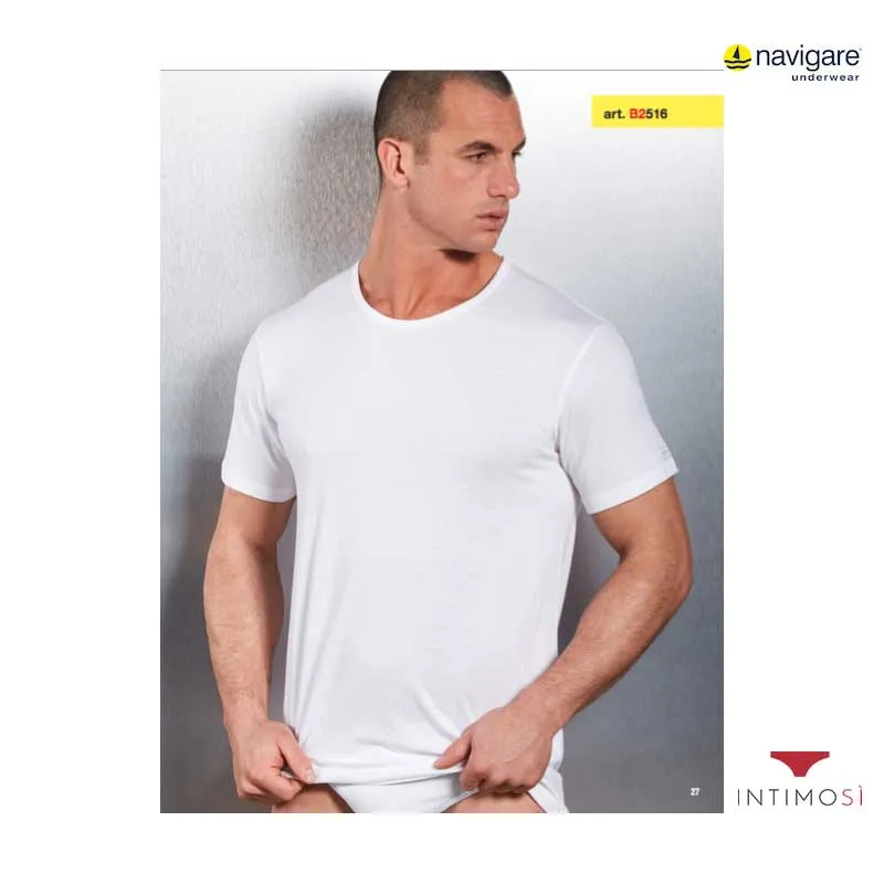 Maglietta intima jersey cotone girocollo basso Conf. 3 Pz | Navigare 516