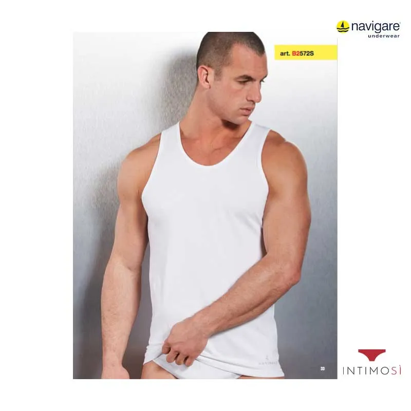 Canottiera intima cotone elasticizzato girocollo Conf. 3 Pz | Navigare 572