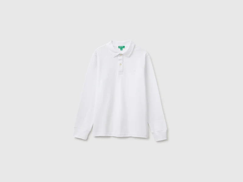 Polo manica lunga in cotone bio