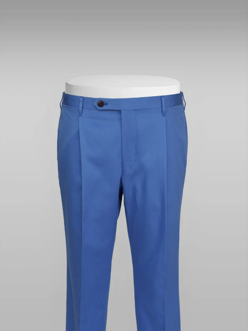 Sky blue cotton trousers