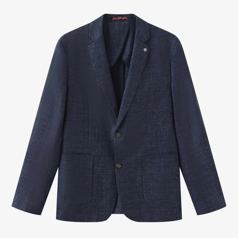 Blazer Simoncini en laine bleu
