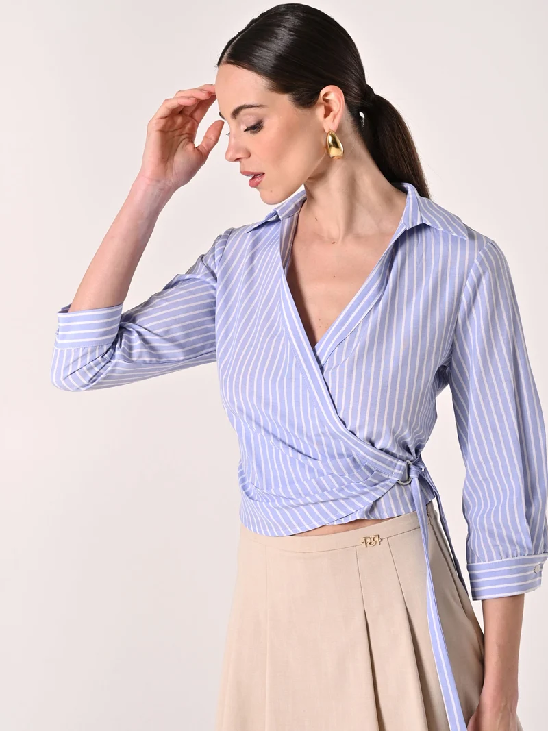 Camicia a Righe Incrociata