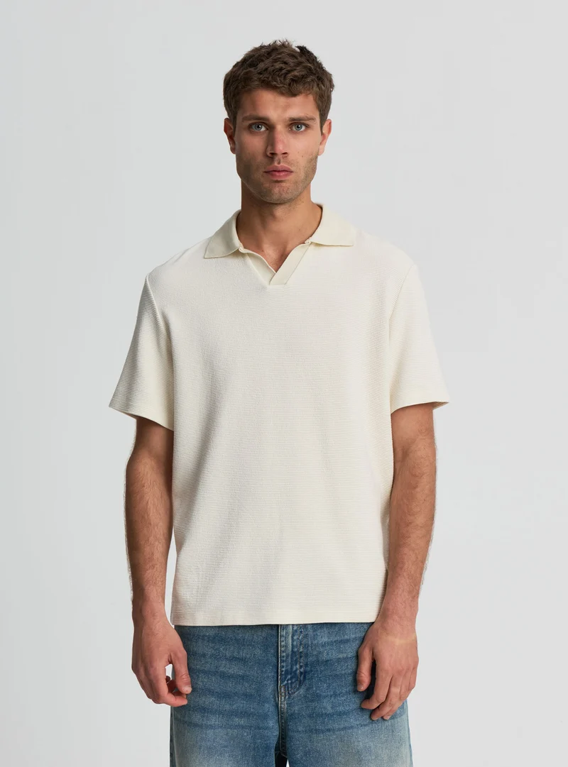 T-shirt polo a tinta unita