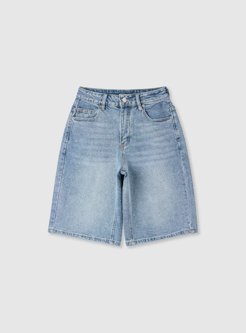 Jorts con strass allover