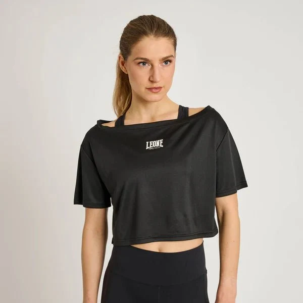 T-Shirt Corta Leone Donna Logo Tecnica