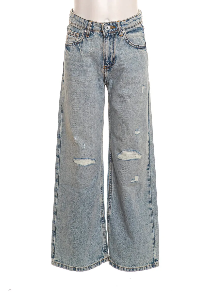 Jeans Guess 90's Fit Rigid Da Bambina Denim Light Blu