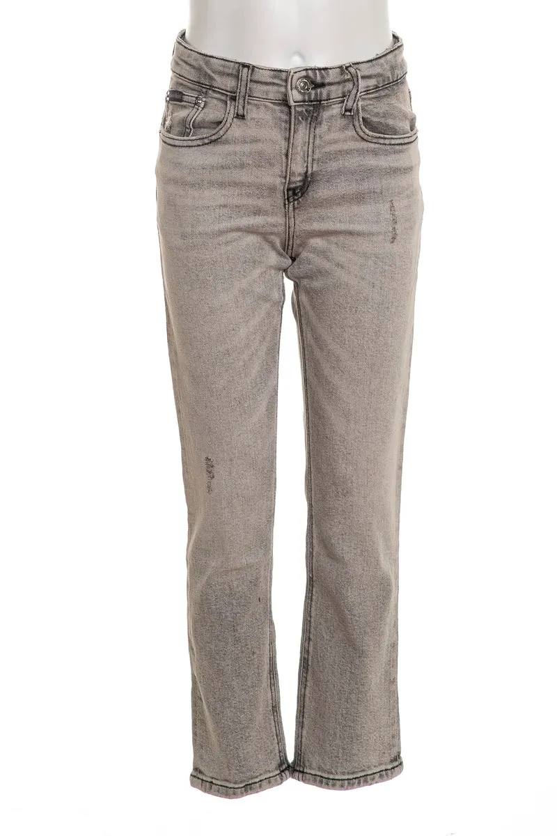Jeans Calvin Klein Reg Straight Stone Wash Da Bambino Grigio