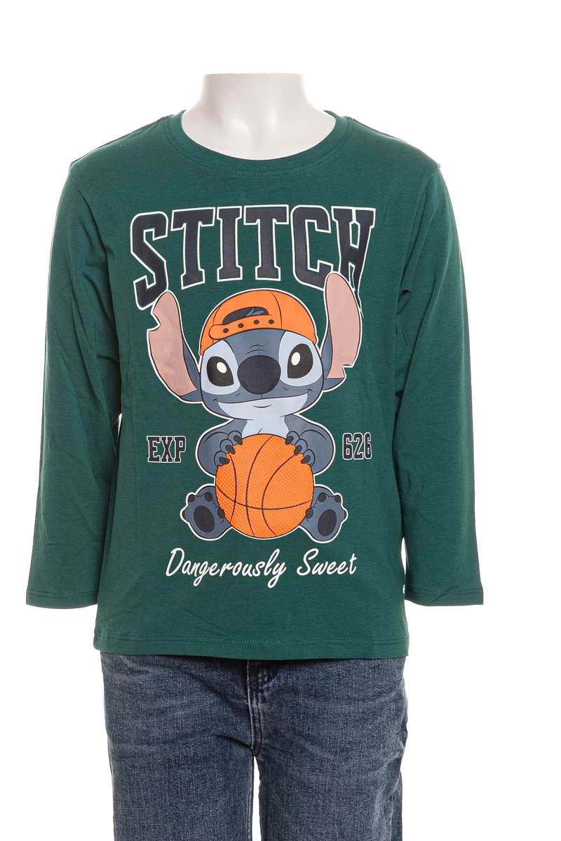 T Shirt Name It Amdres Stitch Da Bambino Verde Foresta
