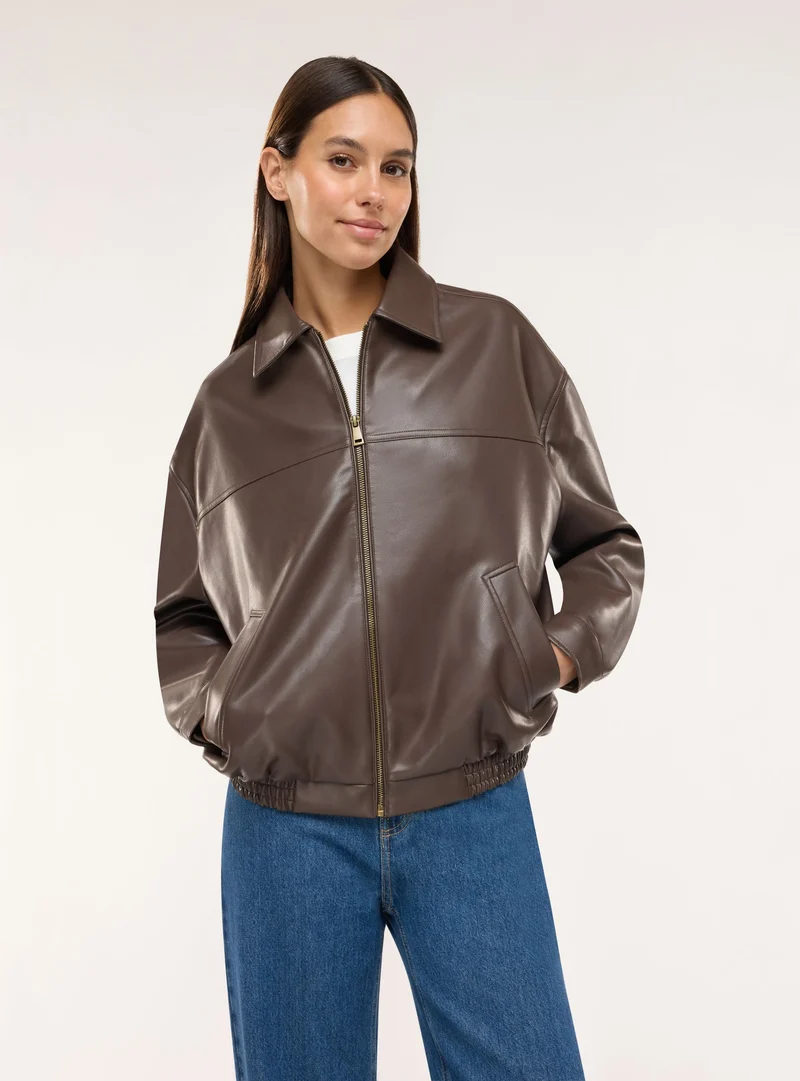 Bomber in similpelle
