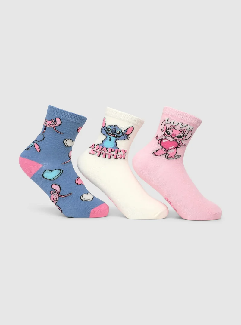 Pack 3 calzini con stampa Stitch®