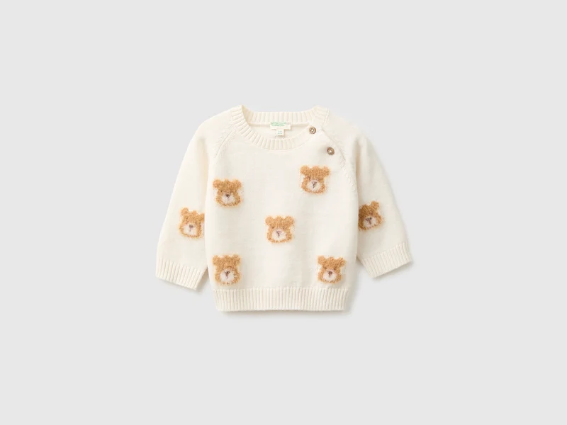 Maglia con intarsio animaletto