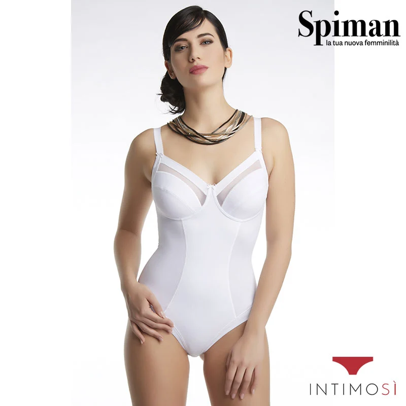 Body in micro senza ferretto con sgambatura doppia | Spiman 356