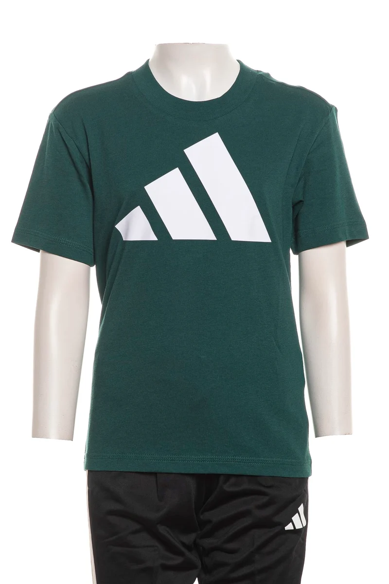 T Shirt Adidas J Bl Tee Ss Da Bambino Verde Abete