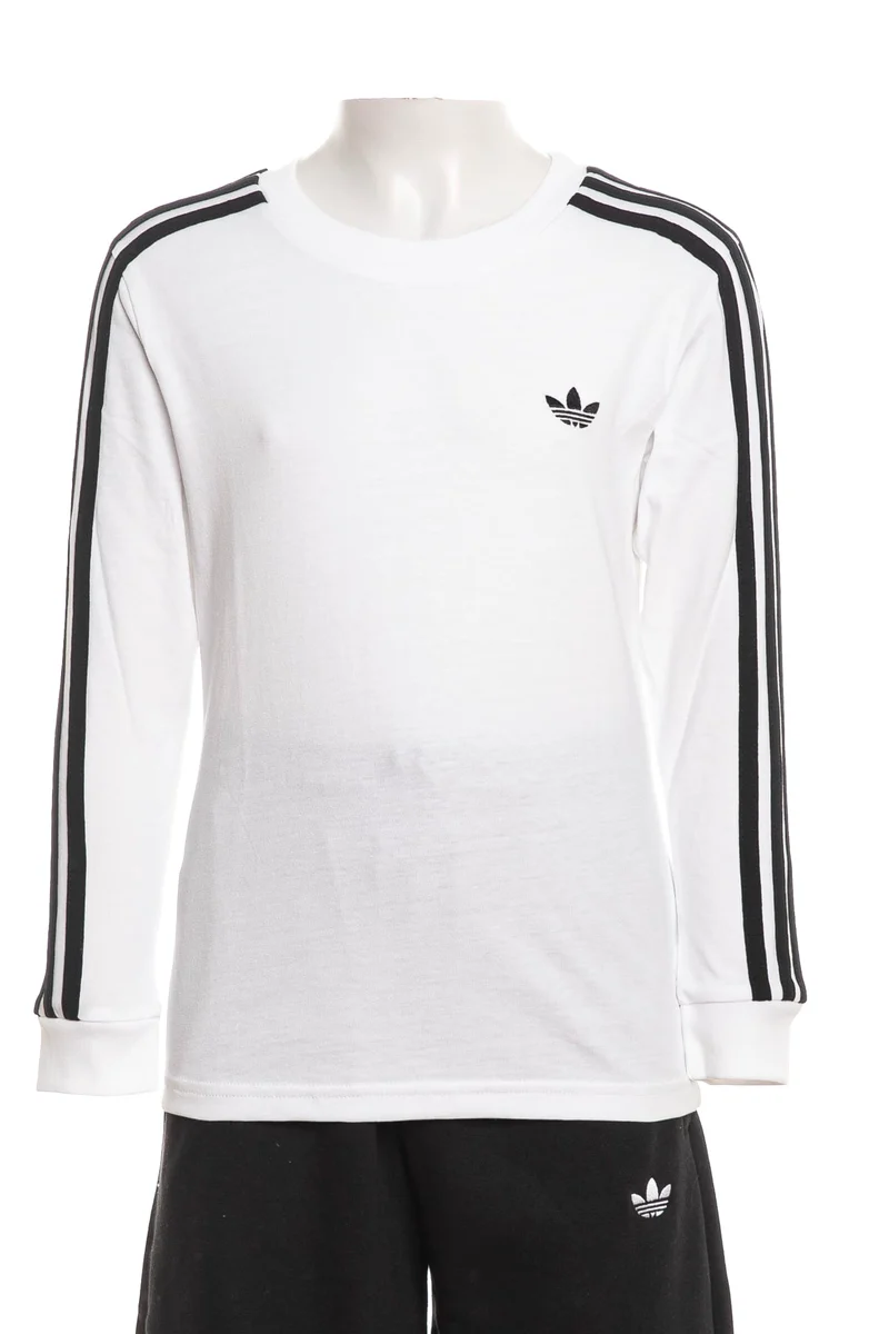 T Shirt Adidas Originals 3 Stripes Tee Da Bambino Bianca